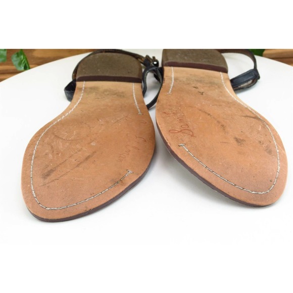 Sam Edelman Sz 7.5 M Black Thong Synthetic Women Sandals Gigi - Picture 7 of 7